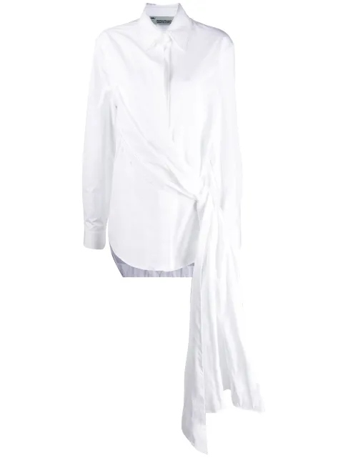 Off-White draped tie shirt White OWGA067F197440500100