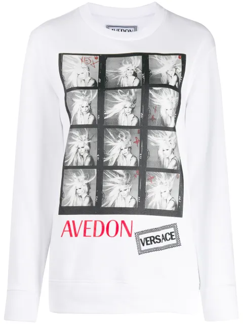 Versace Avedon photo print T-shirt White A84808A227994