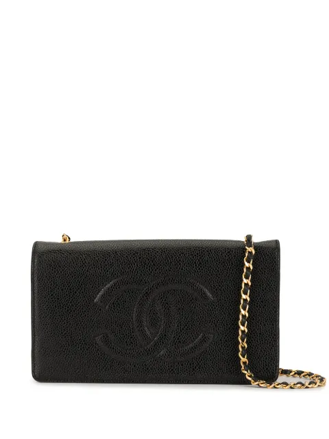 CHANEL Pre-Owned CC embroidered WOC Black 4481682