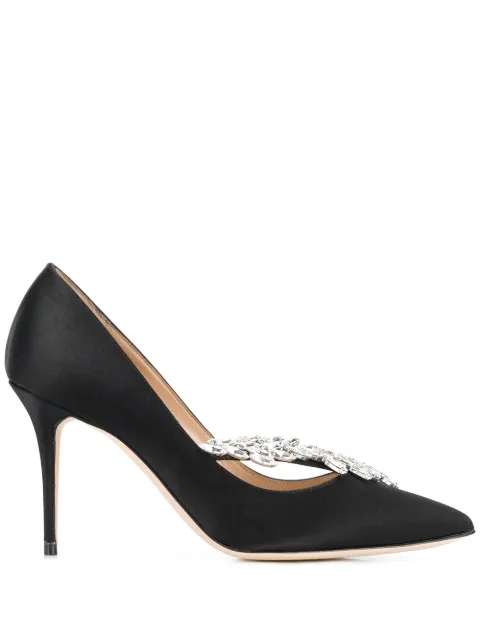 Manolo Blahnik Nadira satin pumps Black 9XX0367