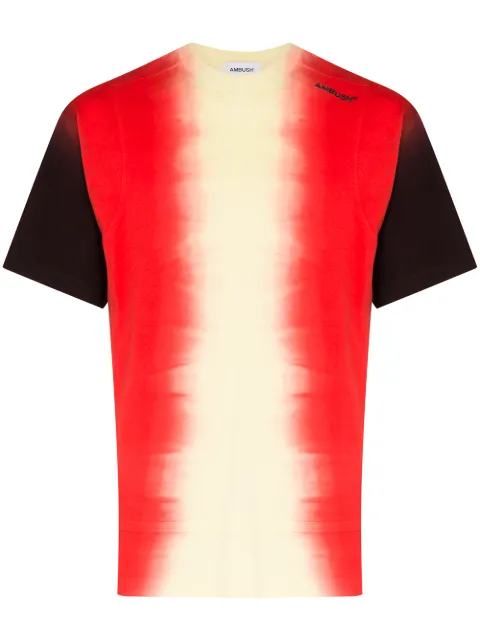 AMBUSH tie-dye panel T-shirt Red 12112072