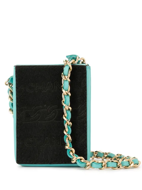 CHANEL Pre-Owned 2001 mini chain pouch Blue 6905401