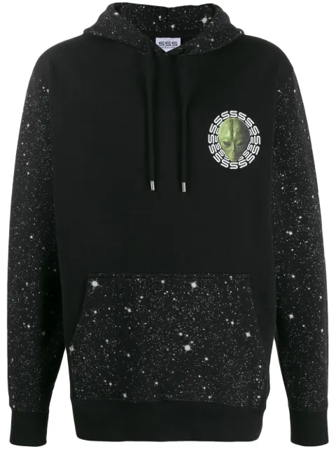 Sss World Corp galaxy hoodie Black SWEATER9