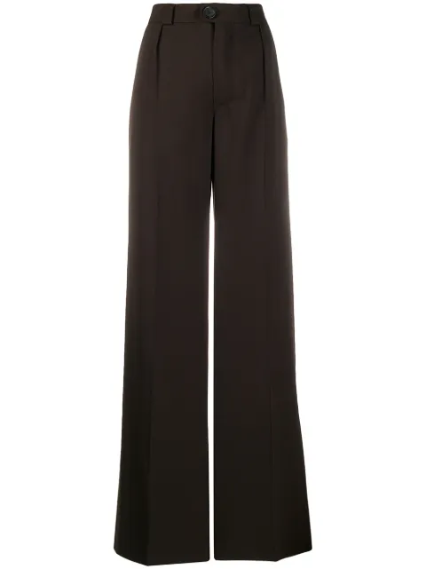 Kwaidan Editions high-waist flared trousers Brown AW19P023WLW