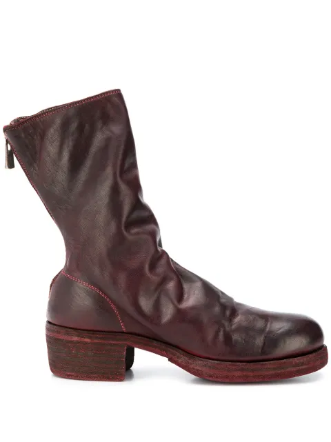 Guidi worn effect boots Brown 788Z