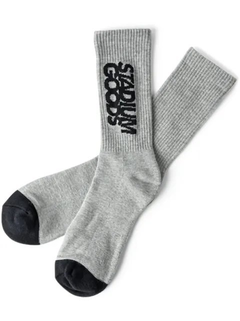 STADIUM GOODS® logo "Varsity Grey" crew socks Grey SGS0031