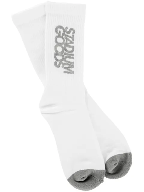 STADIUM GOODS® Basic "Grey/White" crew socks White SGS0029