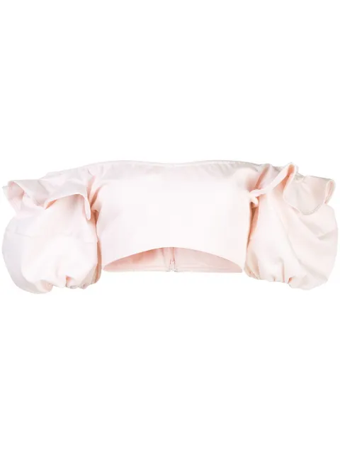 Ellery Hilaria cotton cropped top Pink 9PT351TW