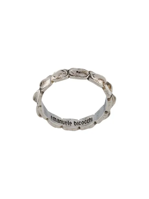 Emanuele Bicocchi Croc ring Metallic CLA3