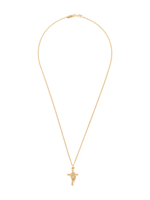 Emanuele Bicocchi wing & cross pendant Gold WGPB4G