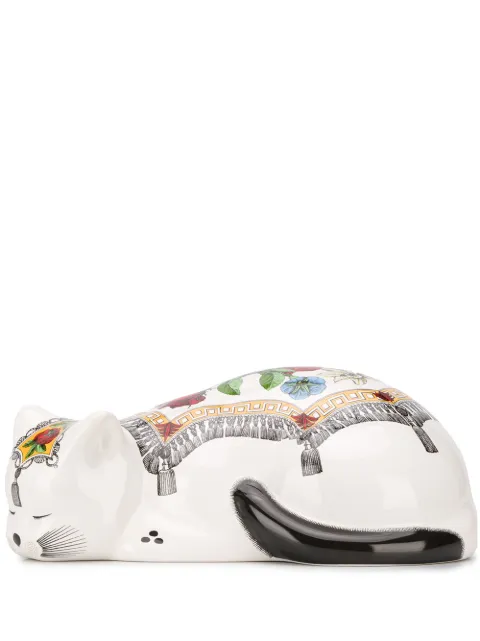 Fornasetti Cat Mantellato White P40Y102
