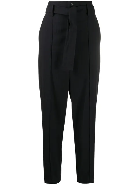 ISABEL MARANT high-waist tapered trousers Blue PA145719H016I