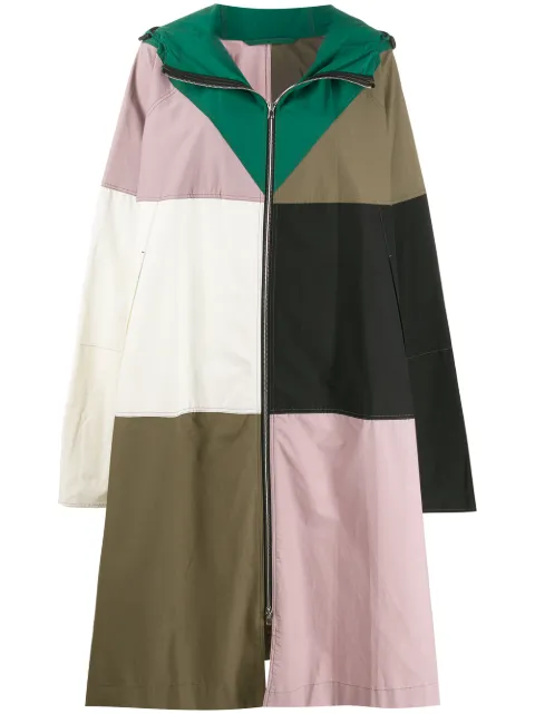 colville hooded patchwork coat Neutrals CVF19312