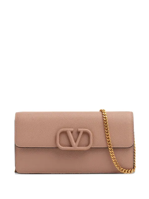 Valentino Garavani VLogo signature grainy calfskin wallet with chain Neutrals WP0S93RQR