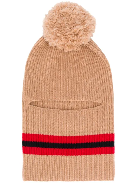 Cashmere In Love Wira pompom balaclava hat Neutrals WIRA