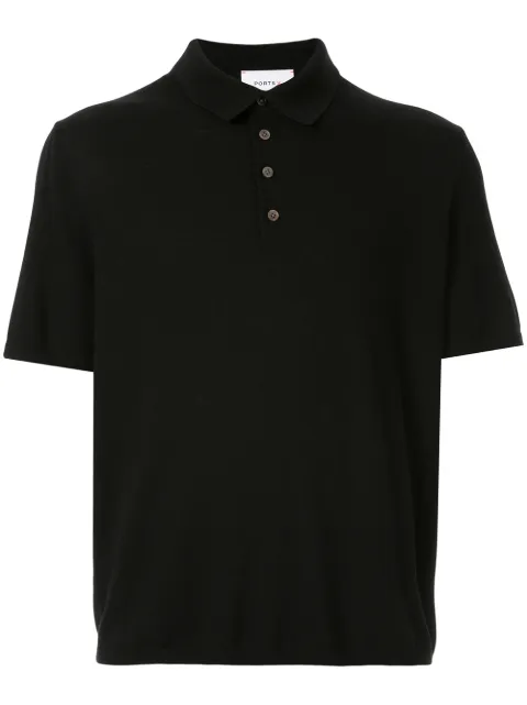 Ports V knitted polo shirt Black VN9KFP15JKW022