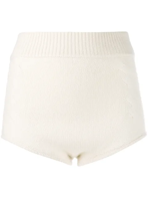 Cashmere In Love knit Mimie shorts White MIMIE