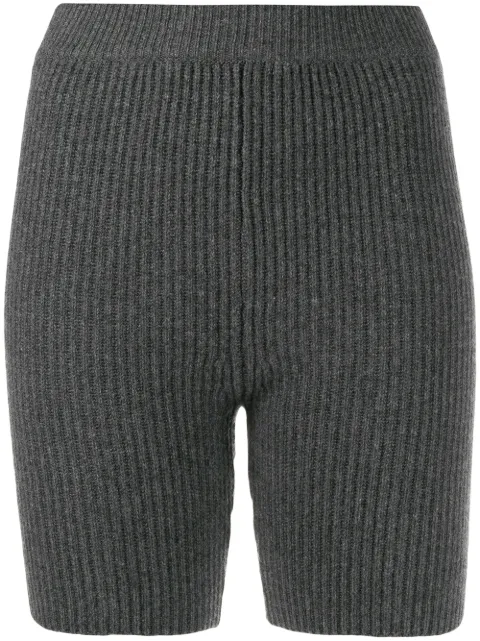 Cashmere In Love Mira knitted biker shorts Grey MIRA