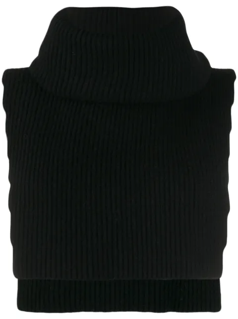 Cashmere In Love knit overlay Brooke vest Black BROOKE