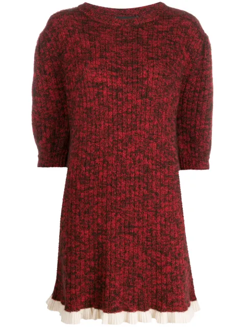 Cashmere In Love ribbed Petra sweater dress Red PETRA