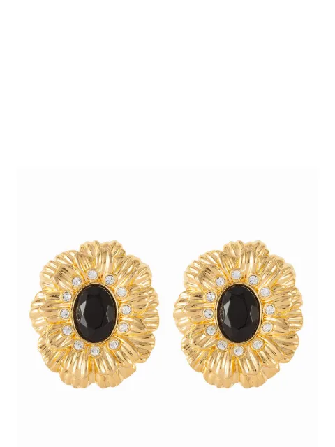 Kenneth Jay Lane Vintage 1980s flower-motif earrings Gold 14471035