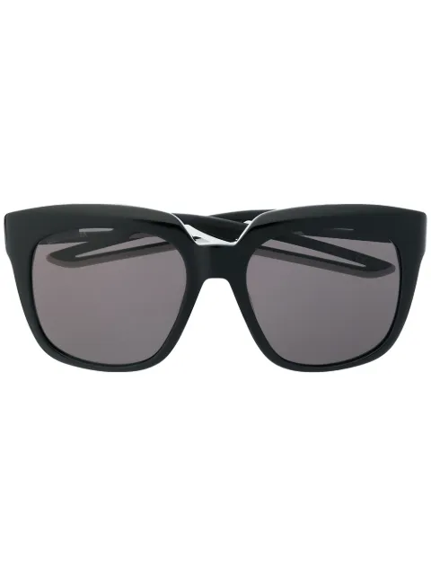 Balenciaga Eyewear Hybrid D-Frame squared sunglasses Black 570526T0023