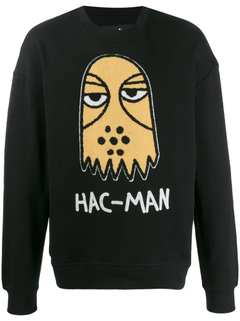 Haculla textured cotton sweater Black HA08AIK43