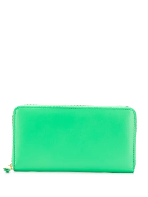 Comme Des Garçons Wallet zip-around leather wallet Green SA0111