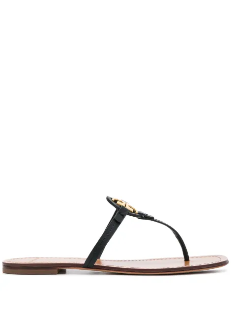 Tory Burch T-medallion flat sandals Black 57831