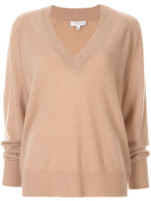 Equipment Madalene v-neck cashmere jumper Brown 190006109SW01372