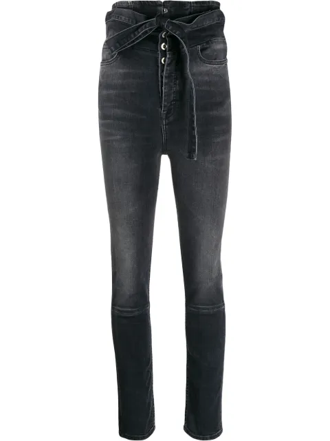 UNRAVEL PROJECT high-waist skinny jeans Black UWYB022F19DEN0021100