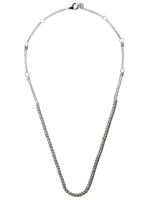 ALINKA 18kt white gold RIVIERA diamond necklace Silver N918WWD