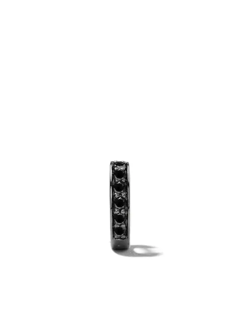 ALINKA 18kt white gold IRINA diamond huggie earring Black E501218BWBD