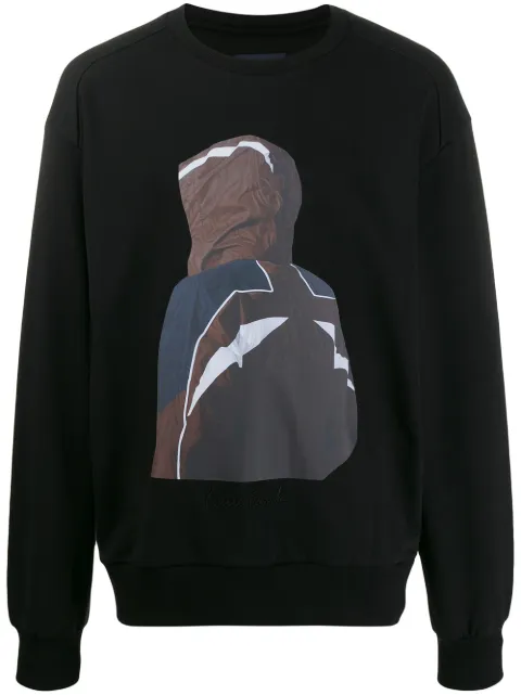 Juun.J printed cotton sweater Black JC9941P205