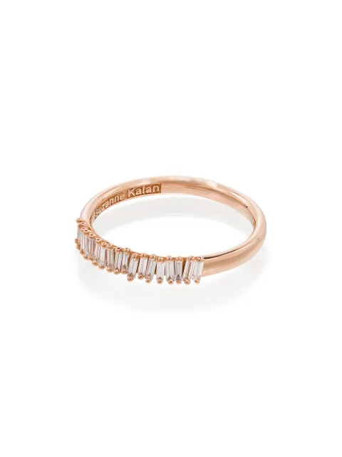 Suzanne Kalan 18kt rose gold Half Eternity diamond ring Pink BAR319RG