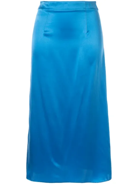 Macgraw Shadow midi skirt Blue H015CB