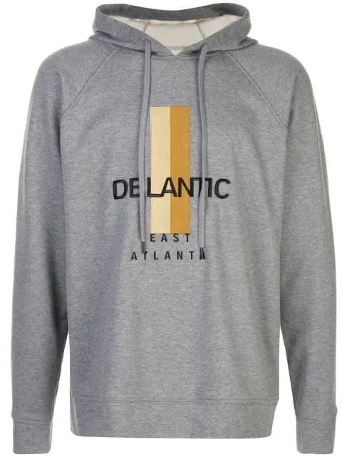Delantic East Atlanta Runway fleece hoodie Grey DELA003