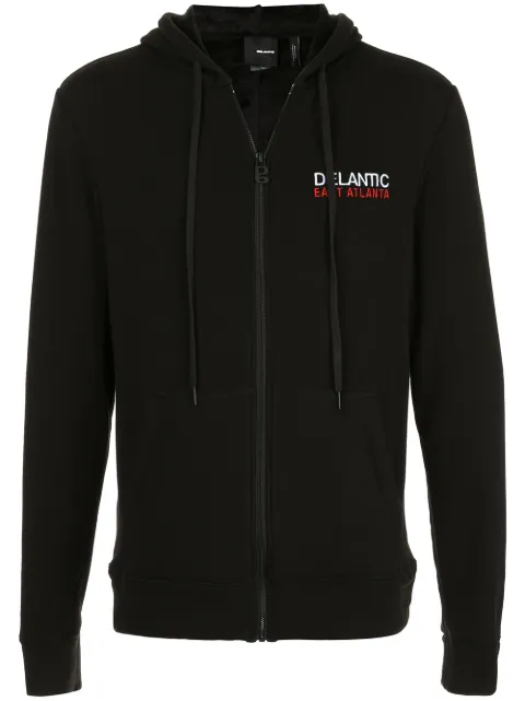 Delantic EA zip-fastening "Burrr" hoodie Black DELA001