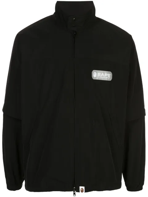 A BATHING APE® detachable logo-print bomber jacket Black M140013C