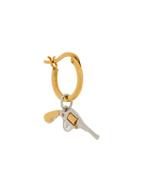 True Rocks pistol hoop earring Gold TWOTONEGUNHOOPSINGLE