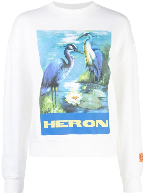 Heron Preston graphic print Heron sweatshirt White HWBA003E198080220288