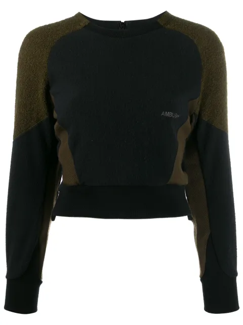 AMBUSH fleece panel sweatshirt Black 12111842