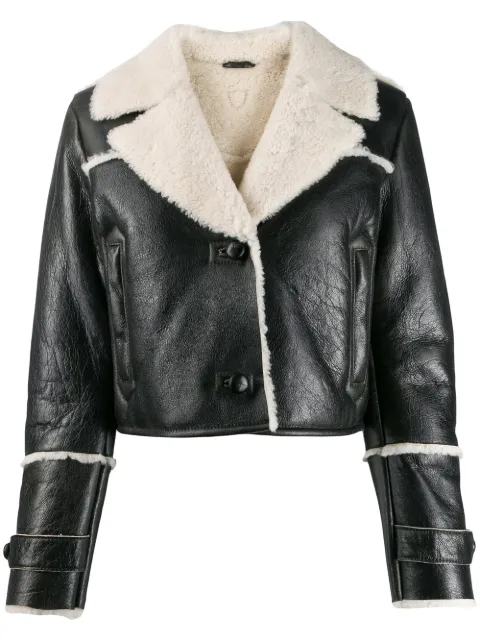Htc Los Angeles two-tone cropped jacket Black 19WHTGI005