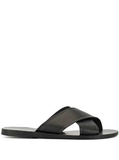 Ancient Greek Sandals Thais crossover sandals Black THAIS