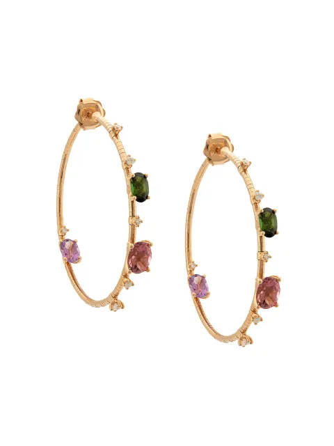 Mattia Cielo 18kt rose gold Rugiada collection rainbow hoops Gold LJWR162