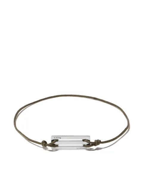 Le Gramme cord bracelet 25/10g Silver LGCARPOCKA07125