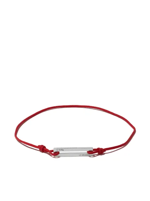 Le Gramme 17/10g cord bracelet Red LGCARPOCRO07117