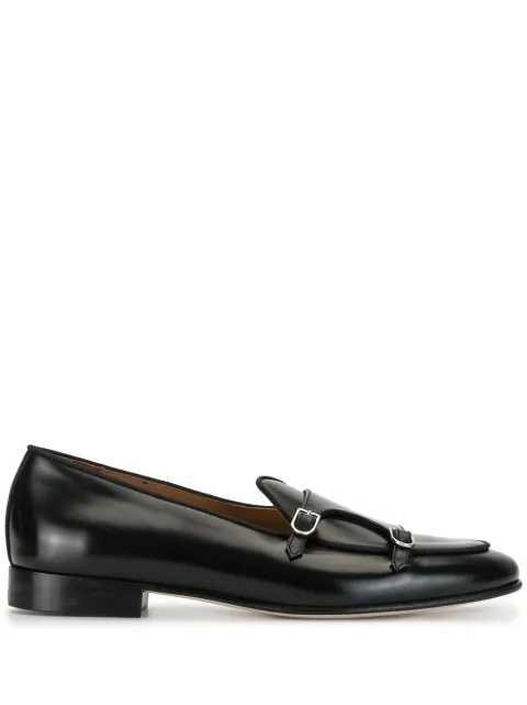 Edhen Milano Brera double-strap loafers Black ALB099ABBR