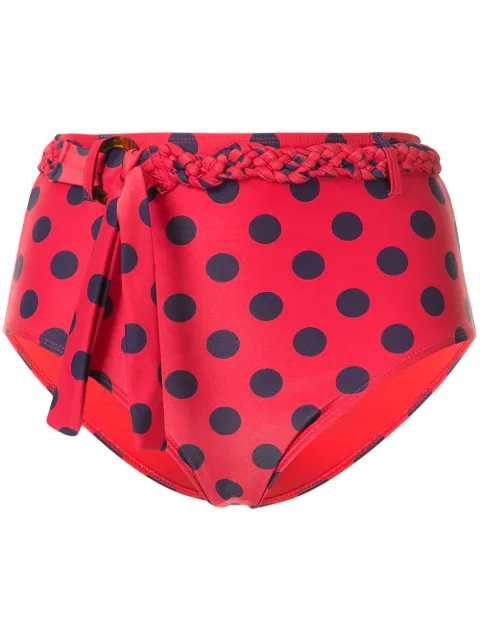 Duskii Cerise high-rise bikini bottoms Red DLP9005CI