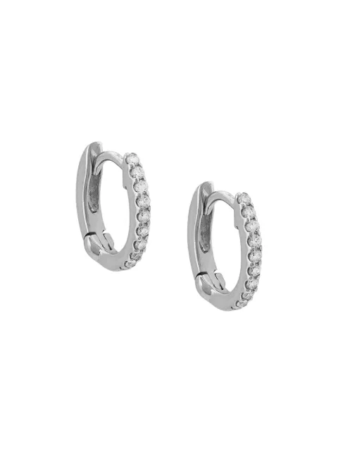 Dana Rebecca Designs 14kt white gold diamond huggie Silver E11401